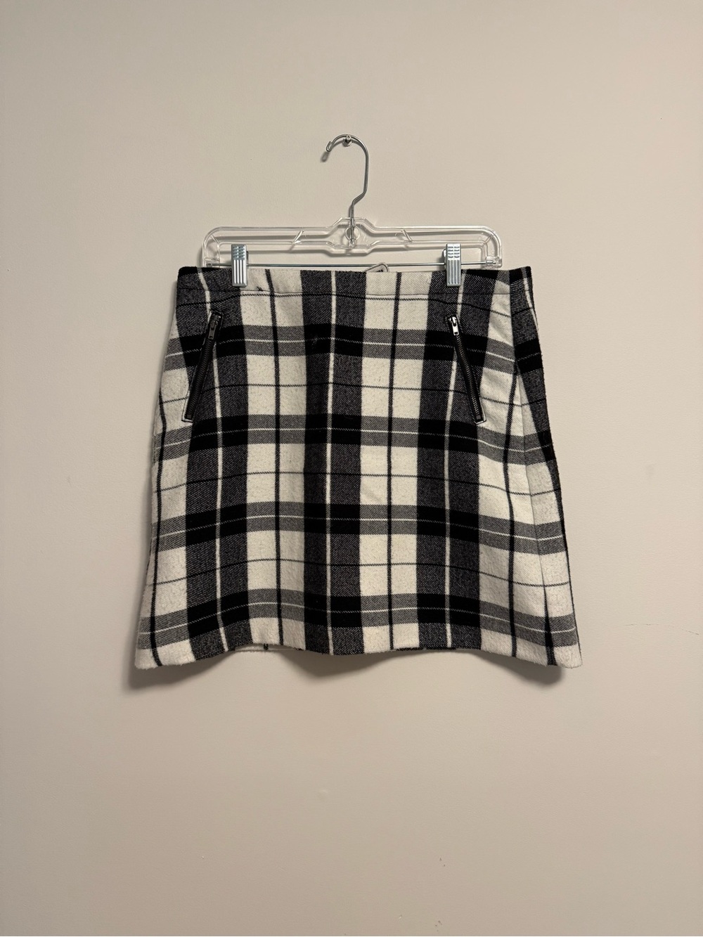 STYLUS Black & White Plaid Mini Skirt